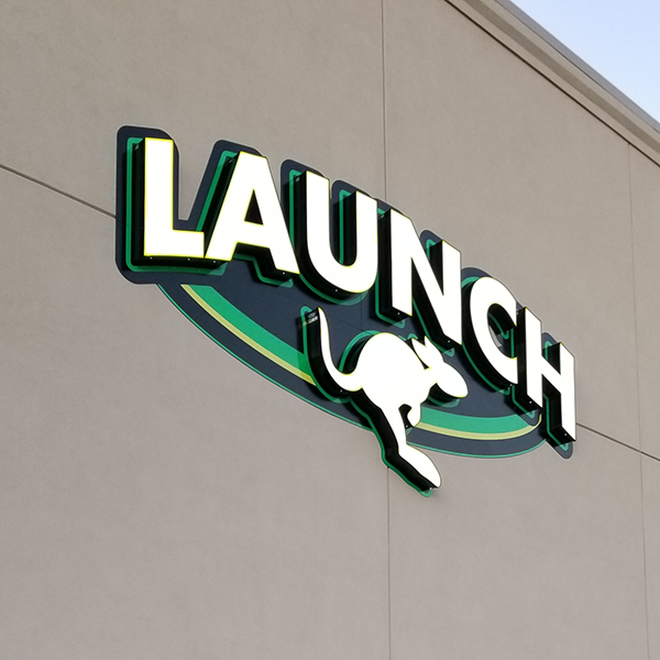 launch channel lettering