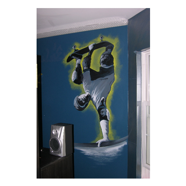 skateboard mural