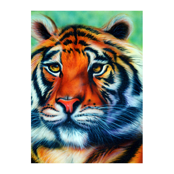 airbrushed tiger canvas